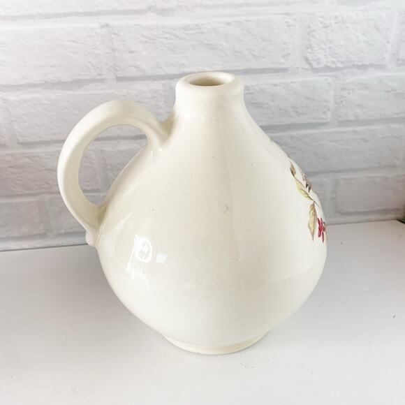 Vintage Lyon's Lair Hand Painted Bird Vase Jug Unique Pottery Handle - Picture 2 of 6